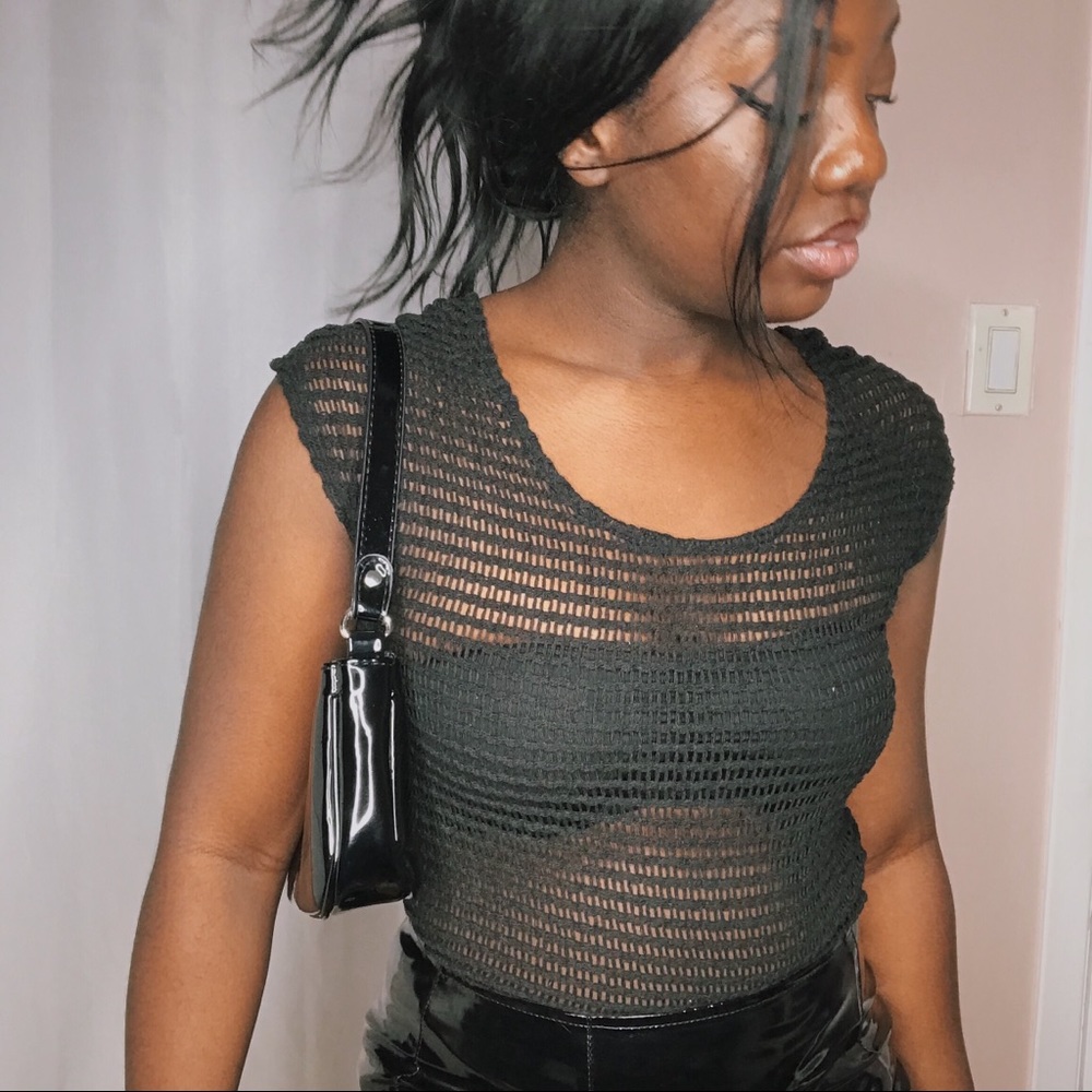 Caged Knit Top